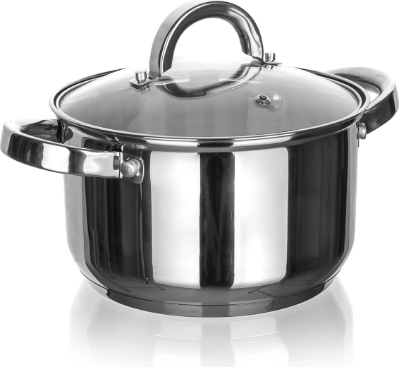 Stainless steel pot with glass lid 18 cm 2.6 l CUISINO