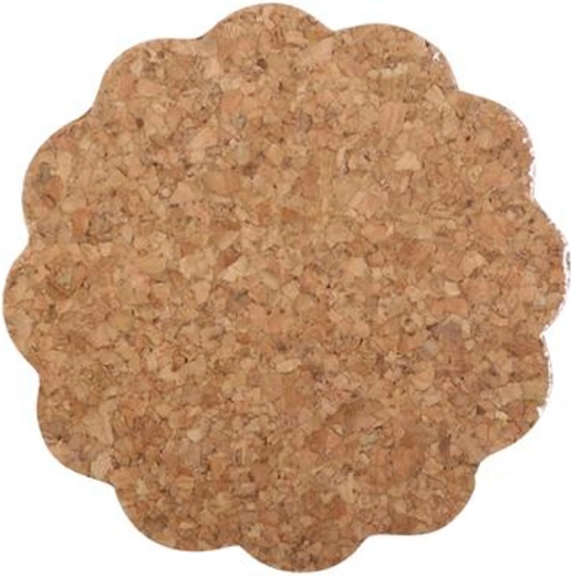 Dessous de verre en liège TORO fleur, 6 pcs, 9,5 cm
