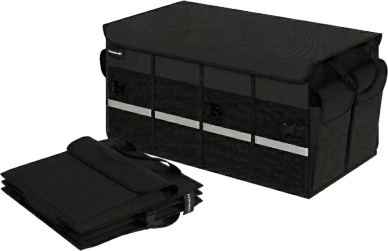 Foldable anti-slip car trunk organizer Bauerkraft black