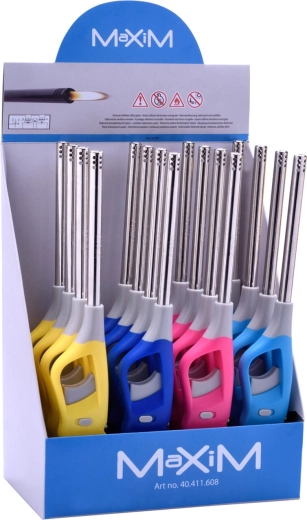 Navulbare vlam-aansteker MAXIM 26,5 cm – mix van kleuren