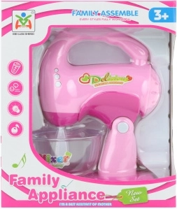 Kinder plastic handmixer op batterijen met licht en geluid