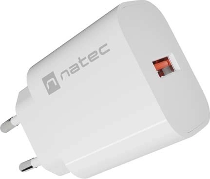 Chargeur secteur Natec Ribera 1× USB-A 18 W blanc