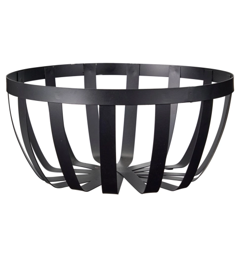 Panier à fruits en métal 25 cm noir
