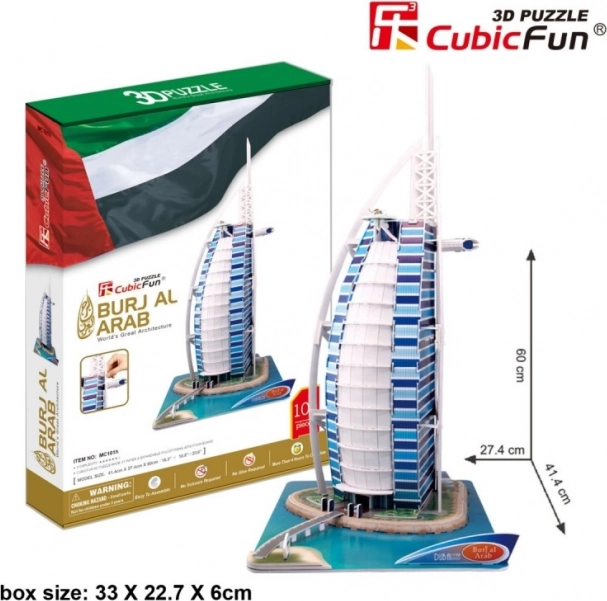 CubicFun 3D-puzzel Burj al Arab, 101 onderdelen