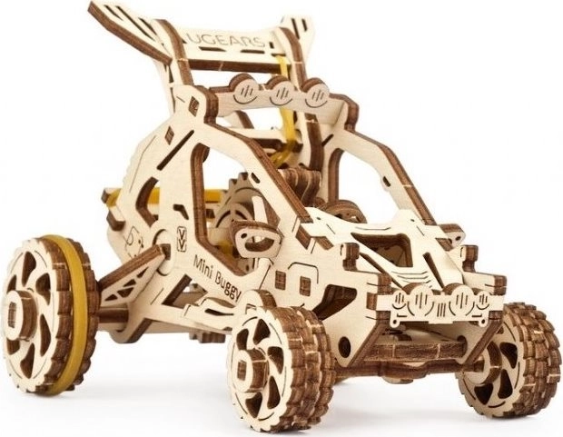 Houten mechanische 3D-puzzel mini buggy UGEARS, 80 stukjes