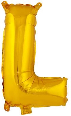 Folienballon Buchstabe L 30 cm gold TORO