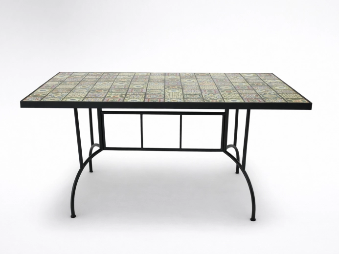 Tuinmozaïektafel rechthoekig 150 × 80 × 74 cm