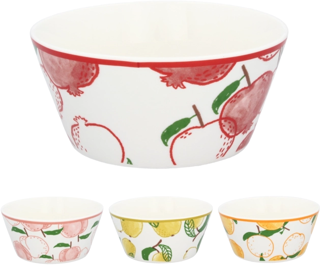 Bol en porcelaine avec motif fruité 500 ml