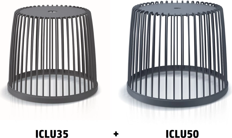 Set universele prullenbakken CLUBO 35 l + 50 l, antraciet