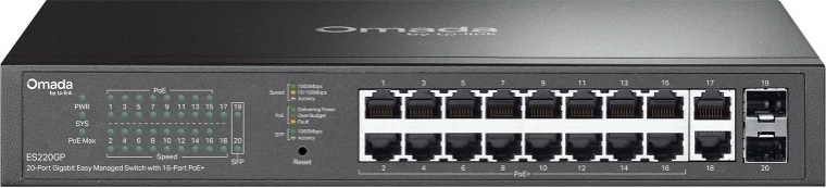 Commutateur gigabit Omada Easy Managed 20 ports avec 16× PoE+
