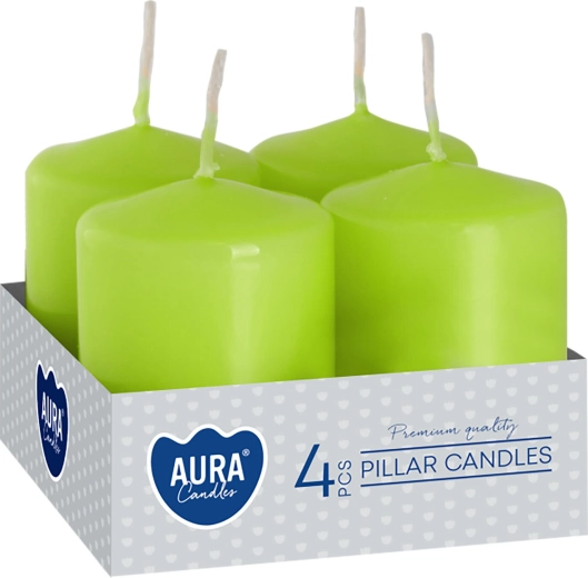 Adventkaarsen olijfgroen 60 × 40 mm (4 stuks)