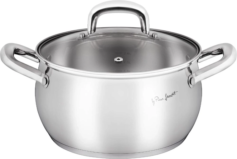 Lamart Edelstahltopf mit Deckel Shape 2,4 l