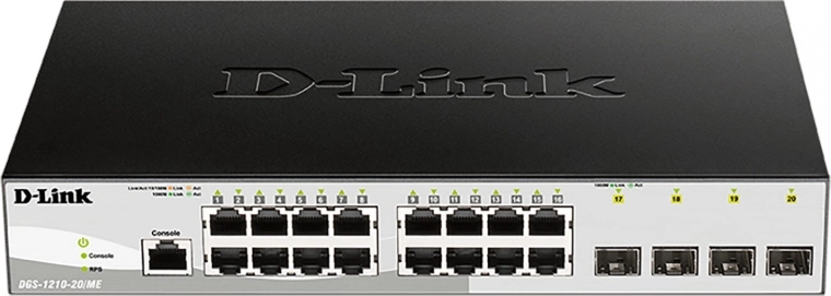 D-Link gigabit beheerde switch voor Metro Ethernet DGS-1210-20/ME/EE - 1 stuk