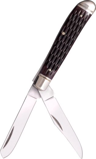 Cold Steel Mini Trapper couteau de poche à 2 lames, os brun