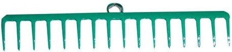 Râteau de jardin en acier 14 dents 39,5 cm sans manche