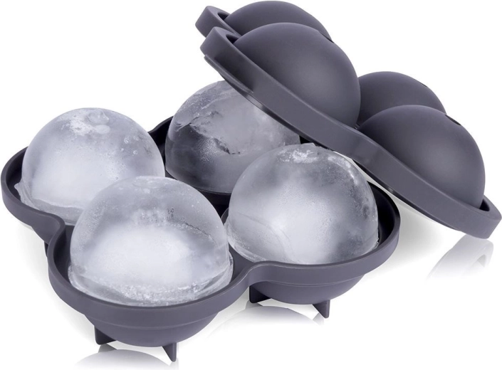 Moule en silicone pour boules de glace 4 pcs, diamètre 8 cm