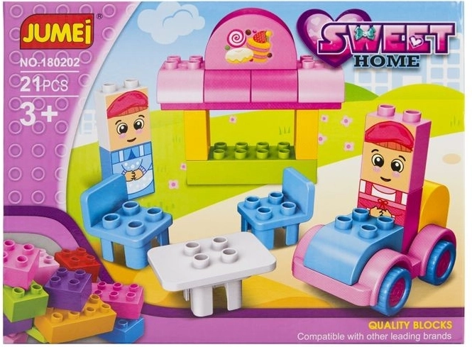 Jumei blokken Sweet home banketbakkerij 21 stukjes 26 × 19 cm - 1 stuk