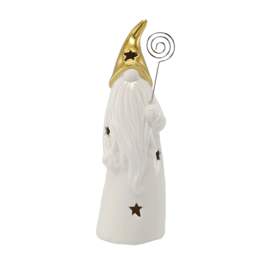 Ceramic wizard figurine with LED lighting 22 cm