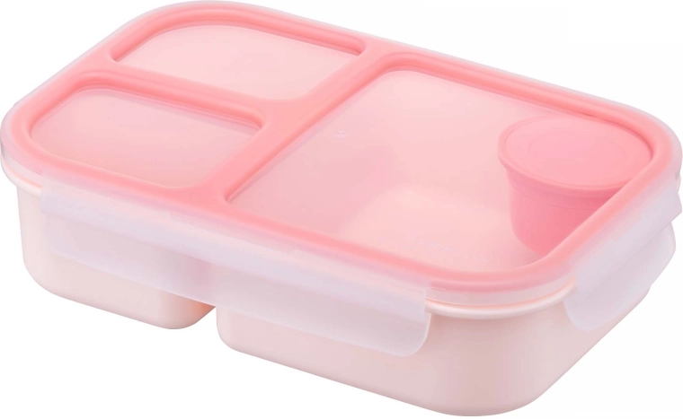 Verdeelde lunchbox LOCKnLOCK To-Go Bento 1,5 l roze