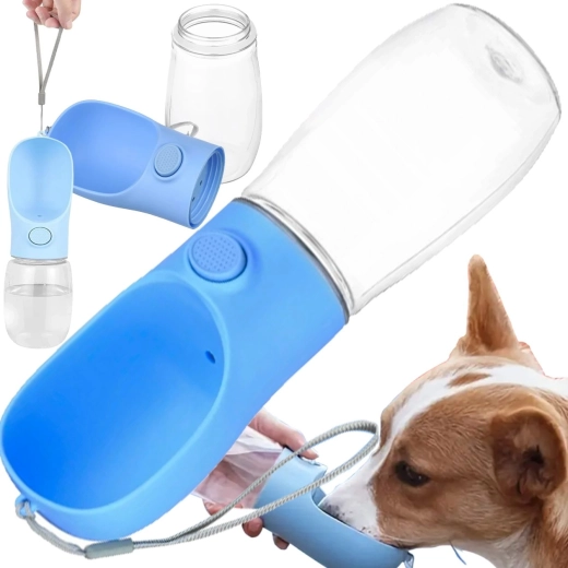 Gourde portable pour chien et chat avec gamelle intégrée, 350 ml