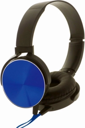 Montana stereo headset with microphone black-blue
