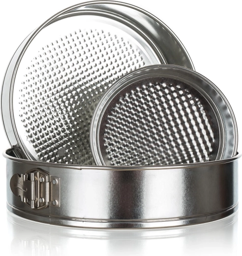 Set aus öffnbaren Springformen FANTASIA 16/24/28 cm, verzinntes Metall