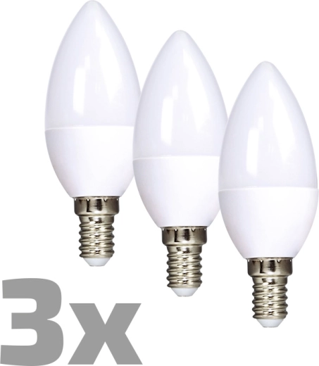 Ecolux ledlamp kaars e14 6 w 3000 k 450 lm - 3 stuks