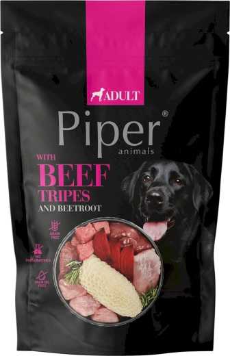 Piper sachet pour chiens tripes de bœuf avec betterave 500 g