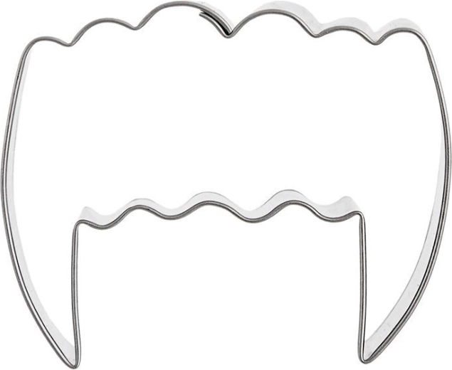 Emporte-pièce métallique dents de vampire 5,5 cm