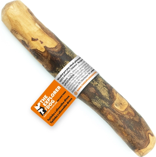 Explorer dog Kauholz-Stick aus Olivenholz für Hunde, Größe M