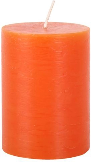 Rustieke kaars Provence oranje 10 cm