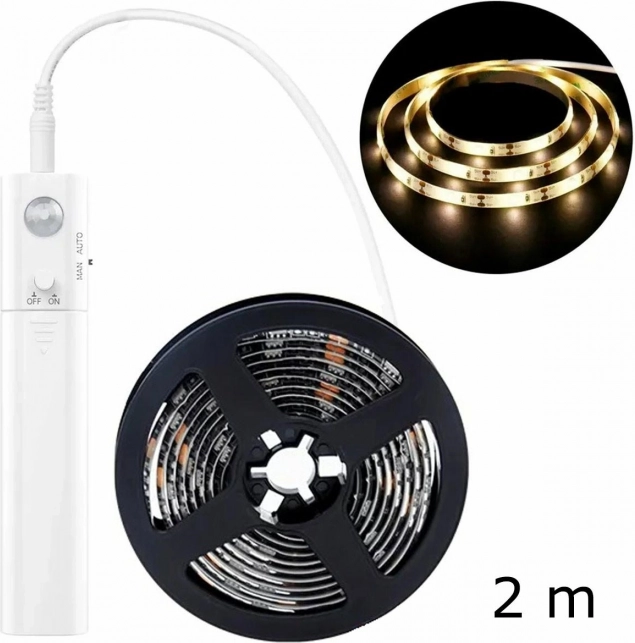 Ruban LED avec capteur de mouvement 2M