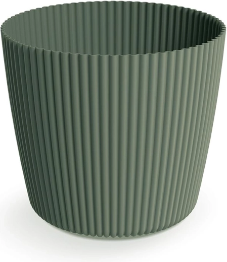 Pot de fleurs en plastique Milly Round 24 cm vert foncé