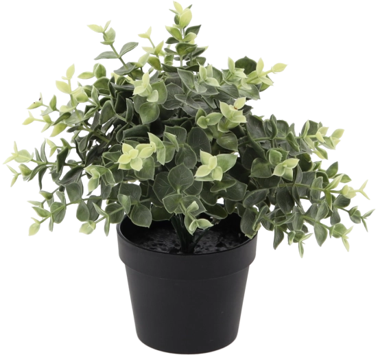 Kunstmatige eucalyptus in bloempot 22 cm