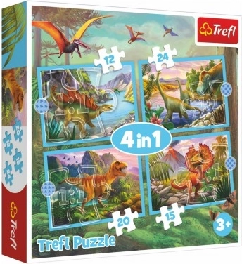 Trefl puzzel 4 in 1 Uitzonderlijke dinosaurussen