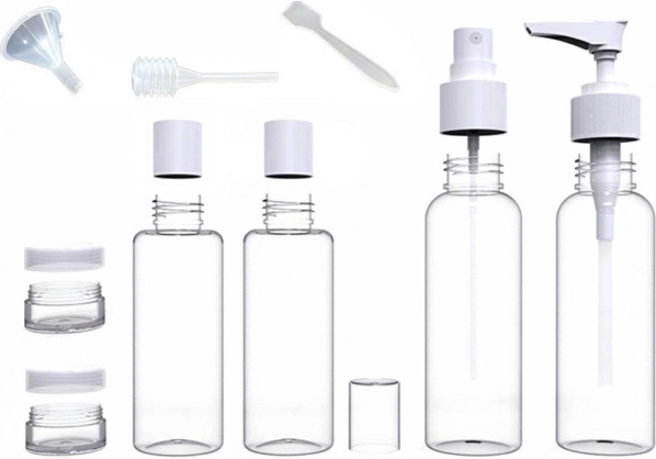 Contenants cosmétiques 9 pièces (transparents)
