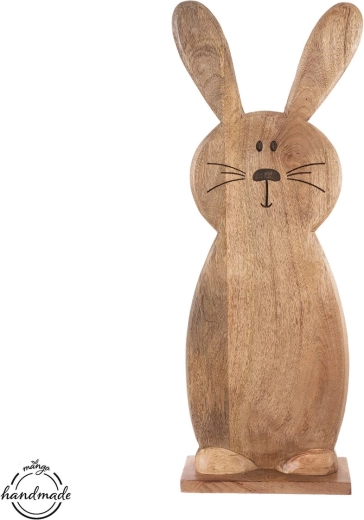 Hase aus Mangoholz, 80 cm