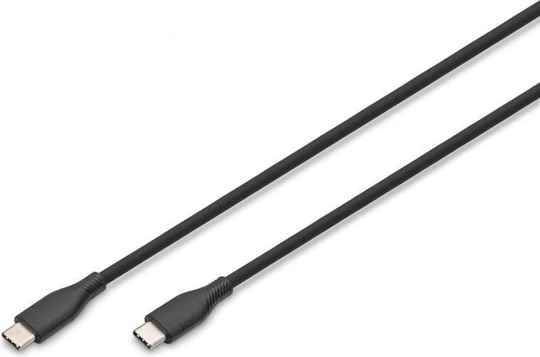 Silicone USB-C Connection Cable - USB-C, USB 2.0 60W, 1m Black
