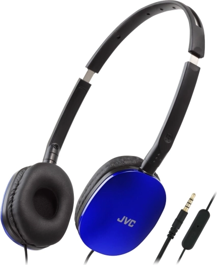 Casque FLATS avec microphone et commandes, bleu