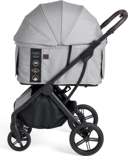 FIKAGO stroller for dogs and cats Agile2 soft grey