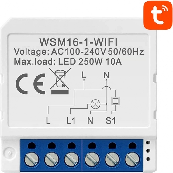Smart Wi‑Fi switch module Avatto with TUYA support