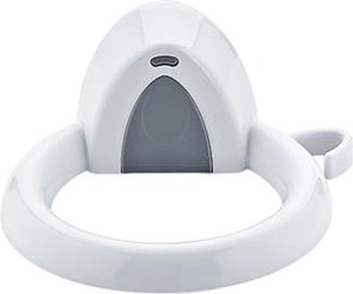 Plastic hair dryer holder – white with gray