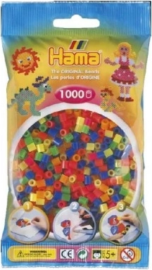 Iron-on Beads Hama MIDI Transparent Neon 1000 pcs