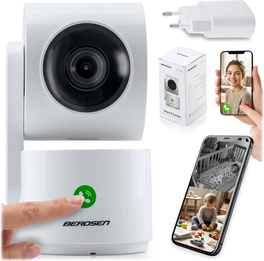Berdsen BD-942 rotating indoor IP camera 3 MP with Wi‑Fi and baby monitor function