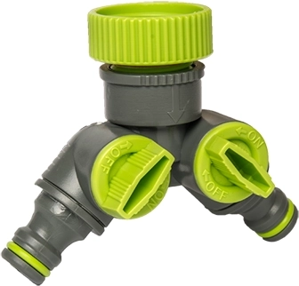 Tussenstuk met 2 ventielen 1" en 3/4" BRADAS LIME