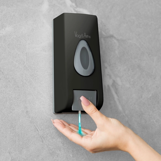 Wanddispenser voor vloeibare zeep 350 ml zwart