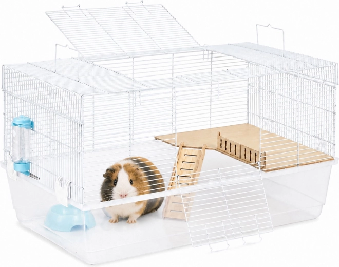 Petsi cage for guinea pigs and rabbits 80 cm with accessories, white