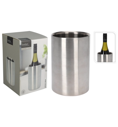 Seau rafraîchisseur à vin à double paroi EXCELLENT HOUSEWARE en acier inoxydable