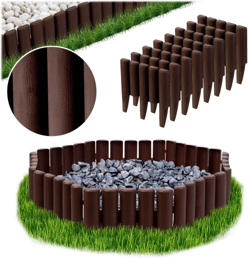 Plonos garden border 2.2 m, brown