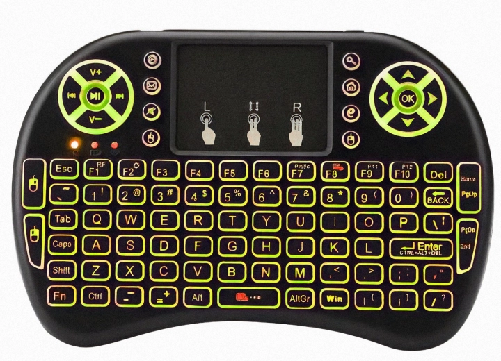 Mini clavier sans fil i8 avec touchpad et rétroéclairage RGB